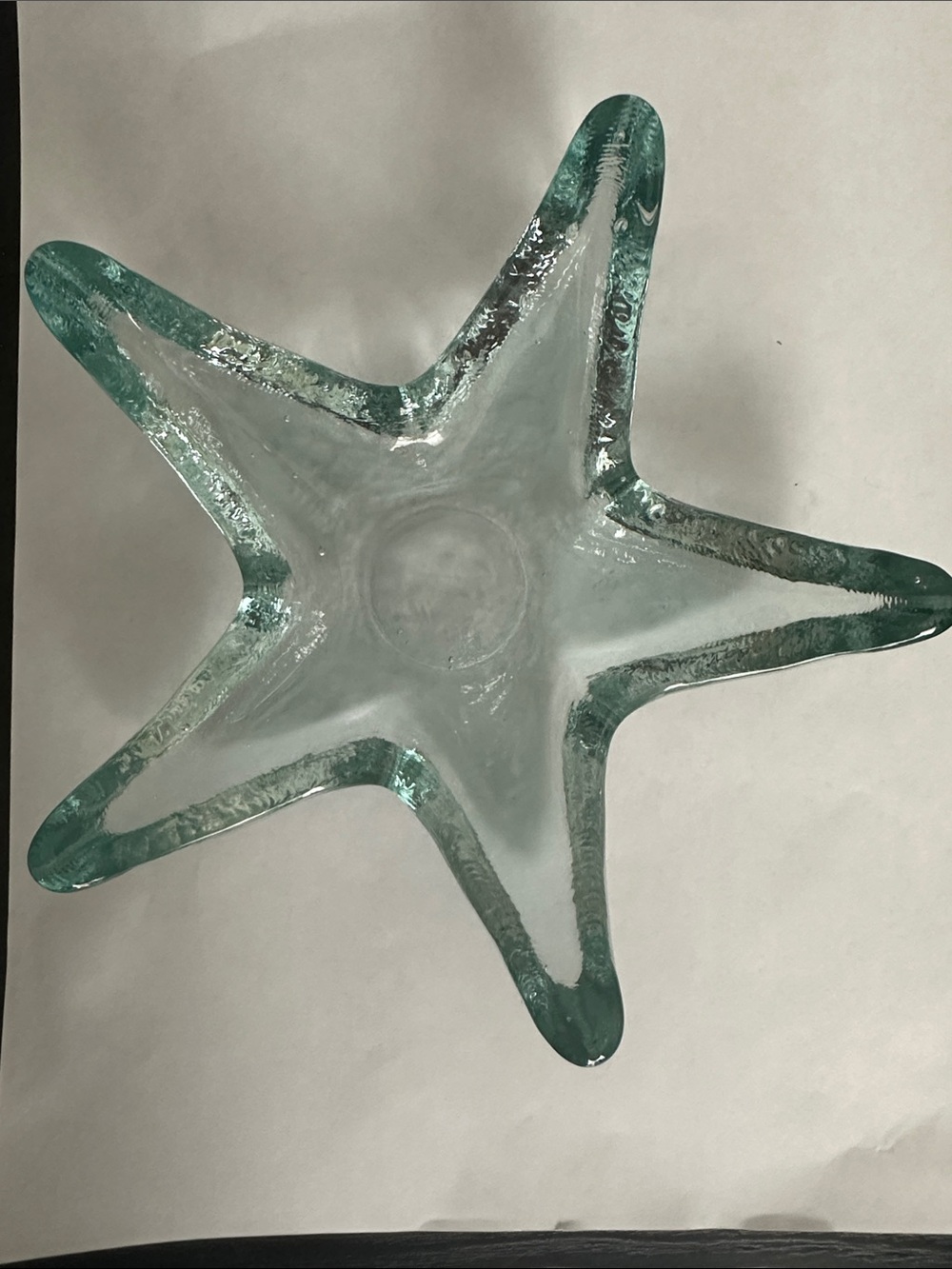 Handblown Glass Starfish Bowl - Seafoam Green